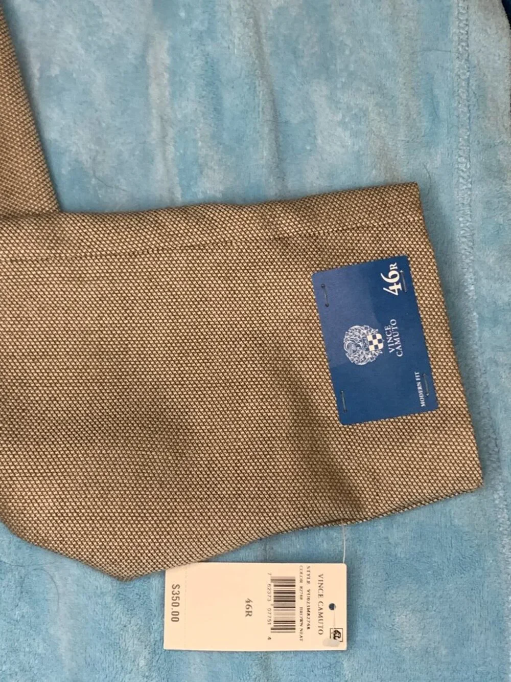 Vince Camuto Sportcoat Brown Neat Size 46R Brand New with Tags